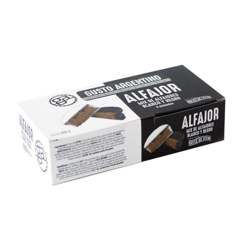 Caja mixta de alfajores de chocolate y merengue con dulce de leche de la marca Gusto Argentino