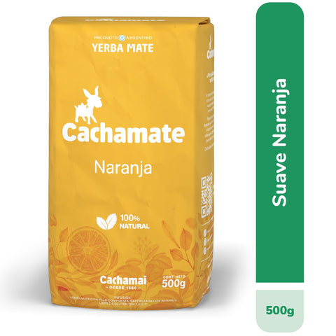 Yerba Mate - Naranja - Suave - 500g - Cachamate