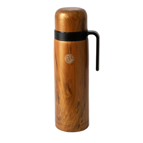 Termo 1lt con Pico Matero Madera - Gusto Argentino