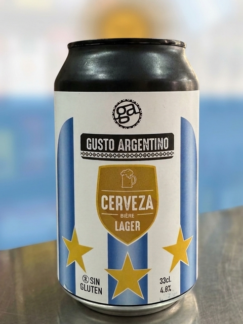 Cerveza Gusto Argentino Lager Lata 33cl
